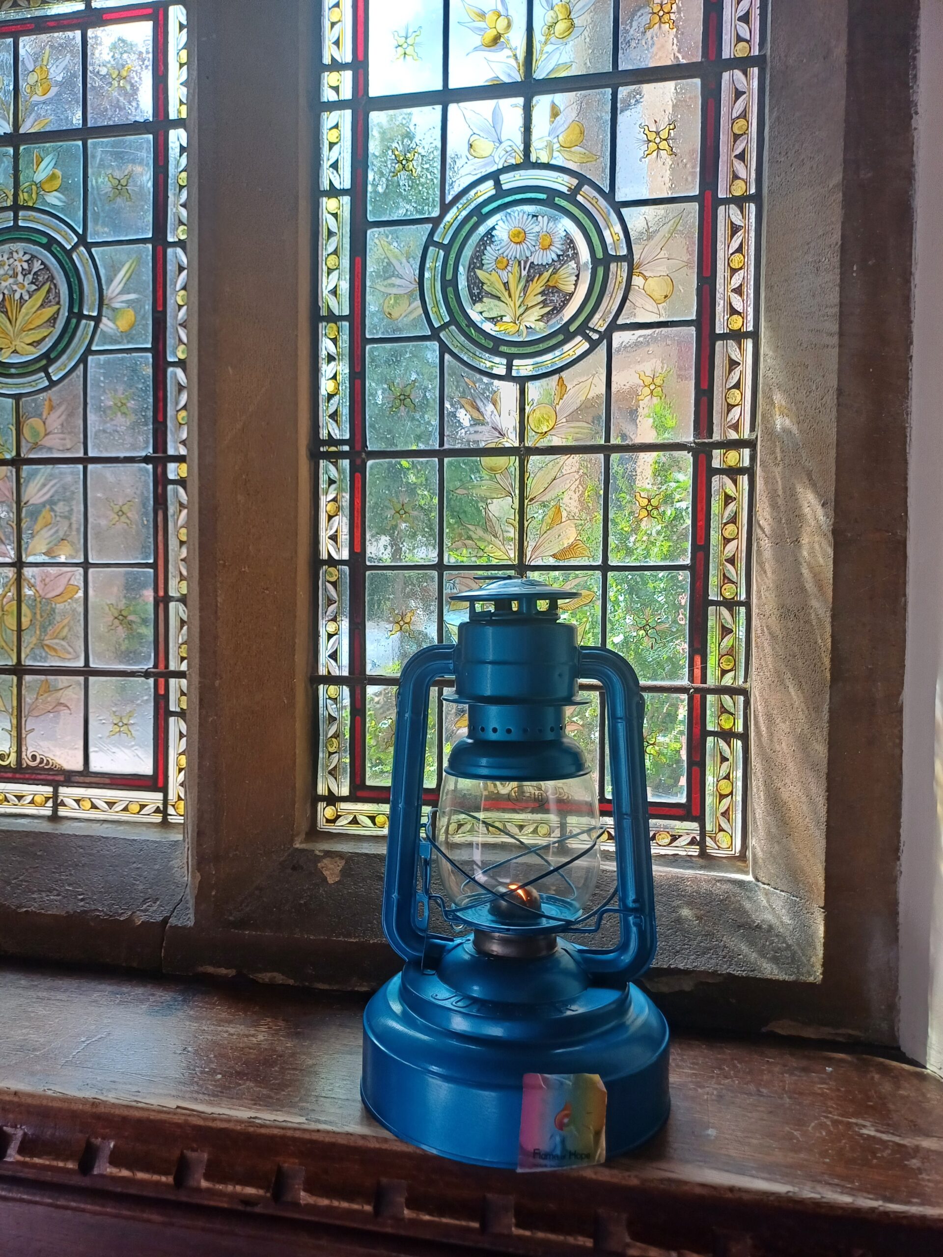 FoH stained glass at Box Hill school